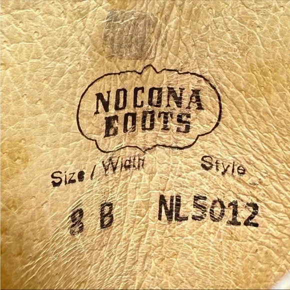 Nocona Tan Leather Boots Women’s 8 - Picture 7 of 9